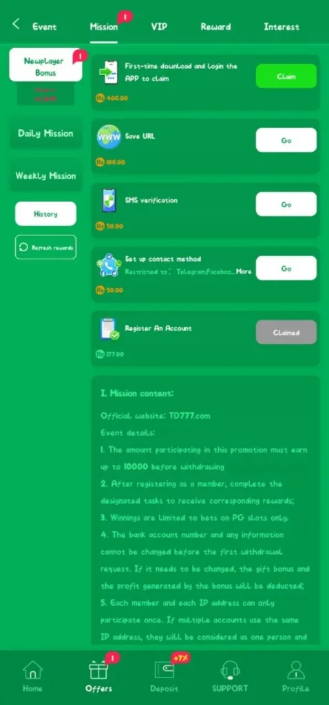 TD777 Game - Earn Real Money
